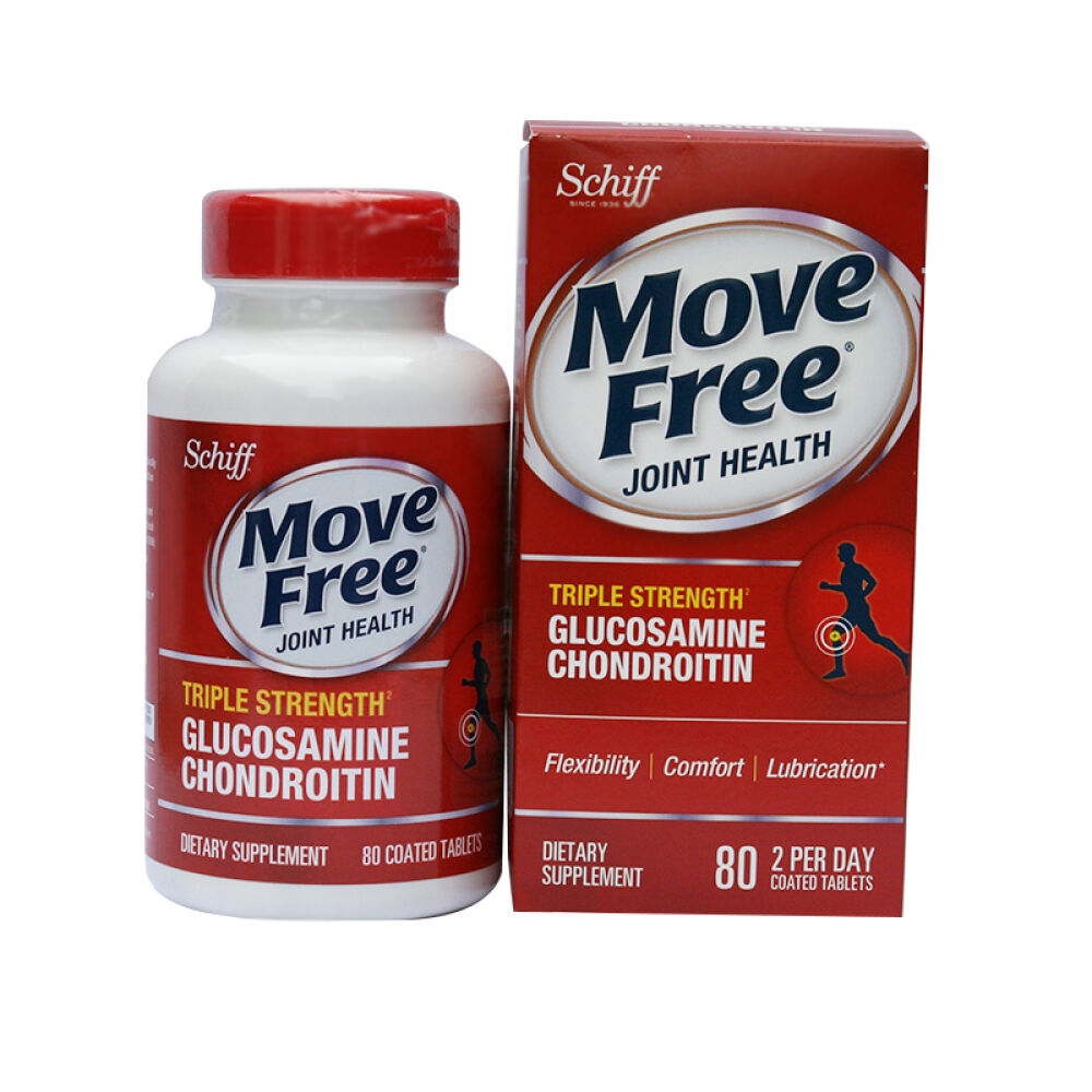 【全球购】美国直邮SchiffMoveFree维骨力氨基葡萄糖维骨力氨糖80粒