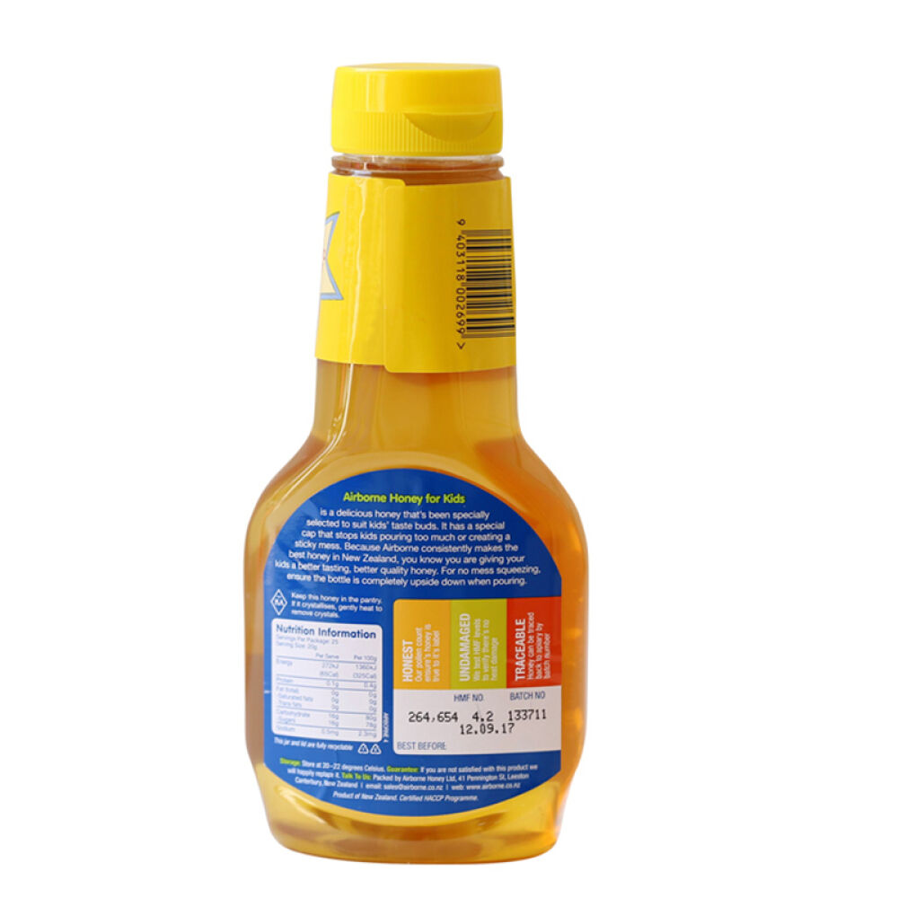【全球购】澳洲进口Airborne儿童蜂蜜500g润肠去火新西兰直邮2瓶装