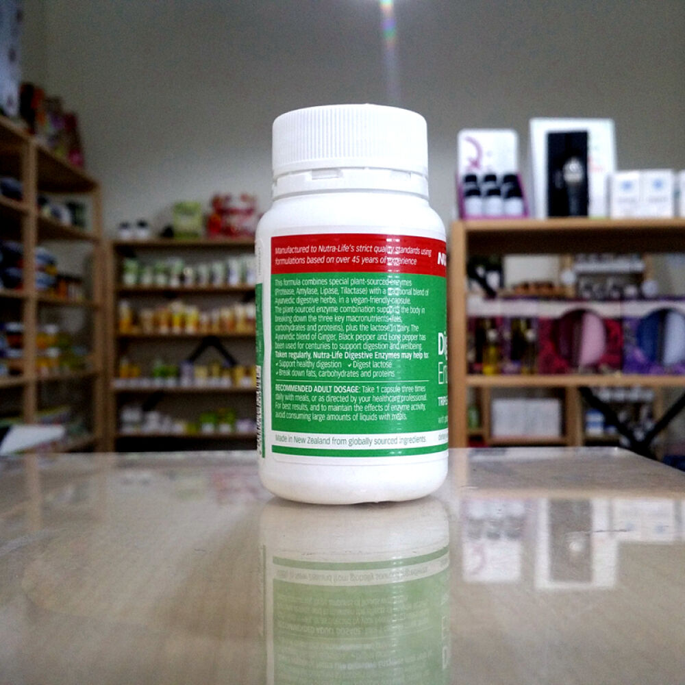 Nutralife纽乐植物消化酶酵素60Caps改善肠胃功能新西兰原装正品