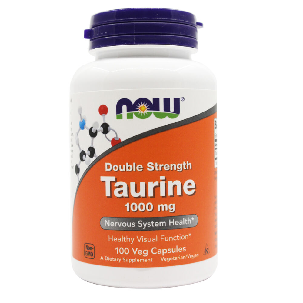 NowFoods诺奥牛磺酸氨基酸胶囊1000mg100粒改善记忆力保肝利胆美国进口2瓶