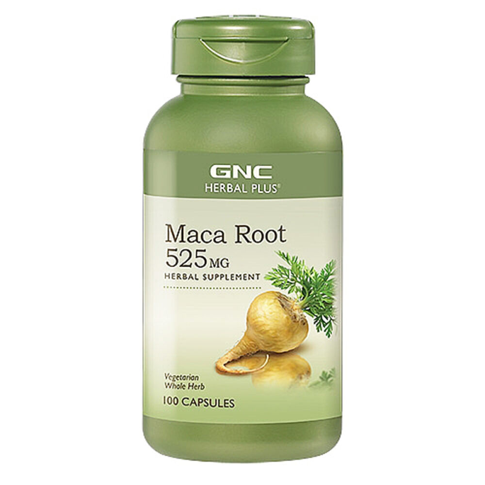健安喜GNC秘鲁玛卡根精片胶囊玛咖男女性保健补肾抗衰持久延时增强性欲生精提神抗疲劳Maca525mg100粒2瓶
