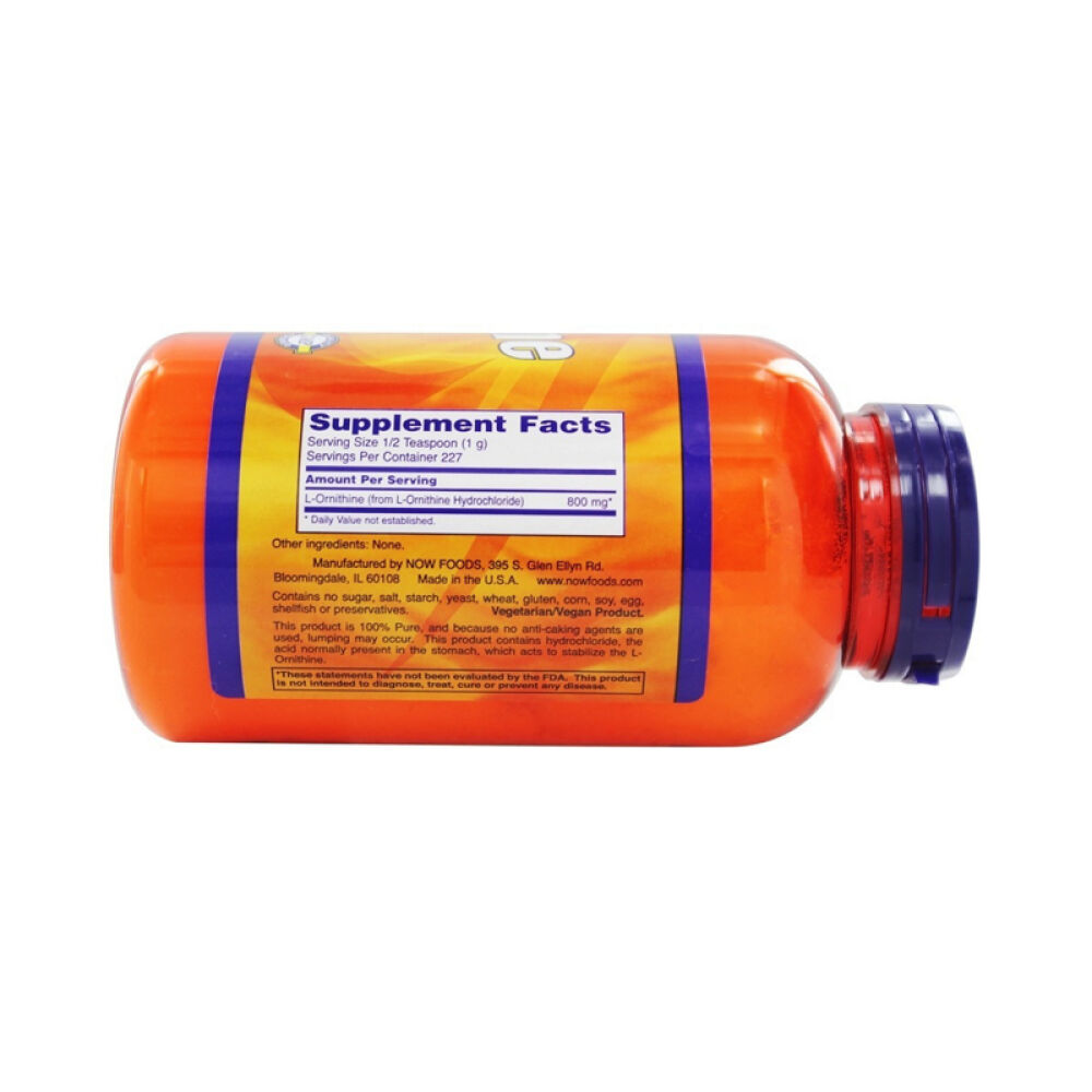 【美国正品直邮】NOWFoods诺奥提高人体免疫力鸟氨酸盐素食粉248.8克未定义8盎司