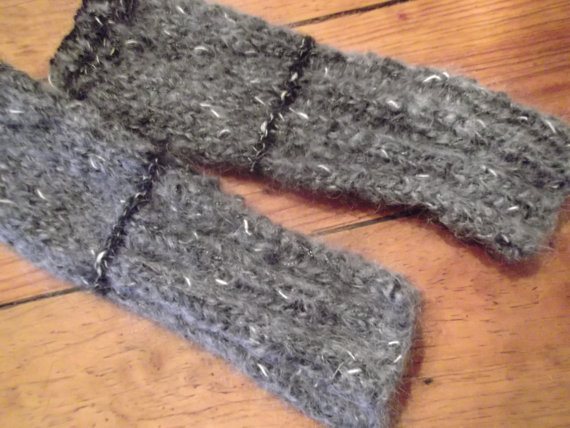 LUXURYWOOLGLOVES,charcoalgrey,extralong,wristwarmers,handspunwool,winter,women,knitted