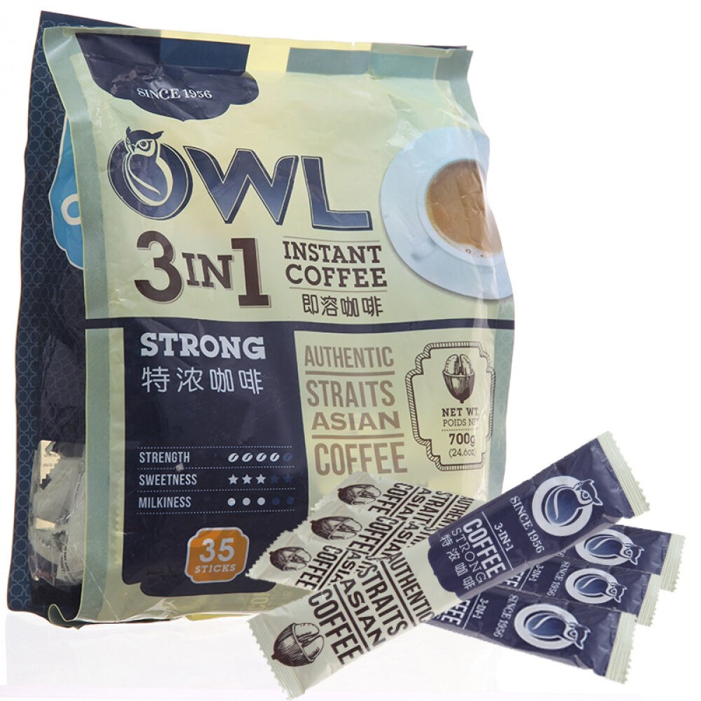 自营新加坡进口猫头鹰owl3合1特浓速溶咖啡700g