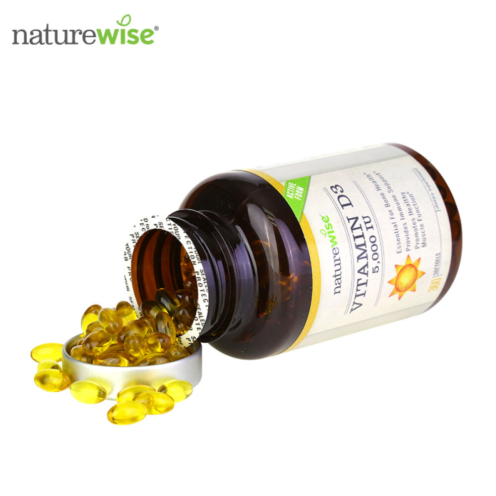 naturewise维生素D3软胶囊5000IU360粒美国原装进口