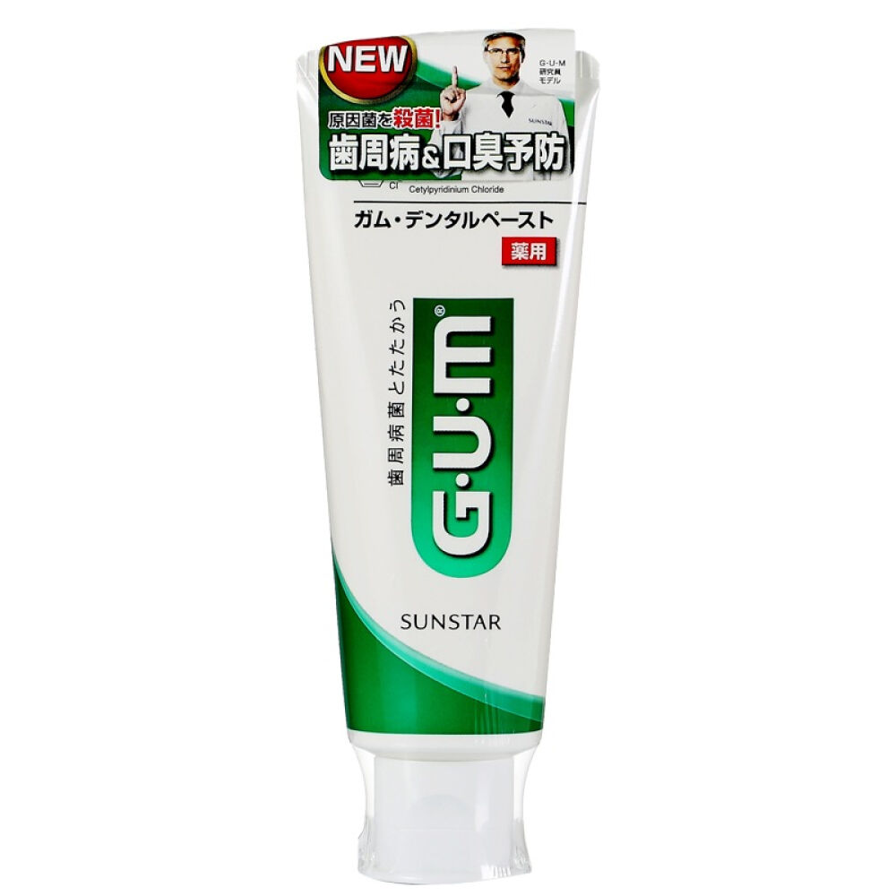 日本全仕康GUM薄荷味牙膏低发泡型牙龈护理预防牙周病120g薄荷味