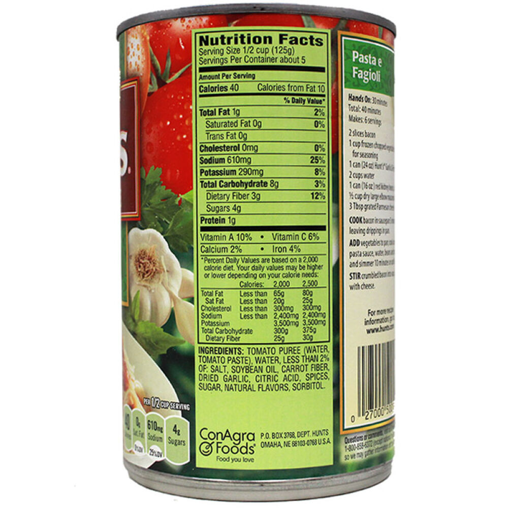 自营美国进口汉斯HUNT'S蒜蓉味意面酱680g