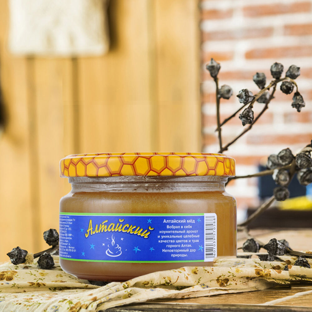 俄罗斯原装进口蜂蜜蜂蜜晚宴牌黒蜂蜜250g阿尔泰蜜(0588)