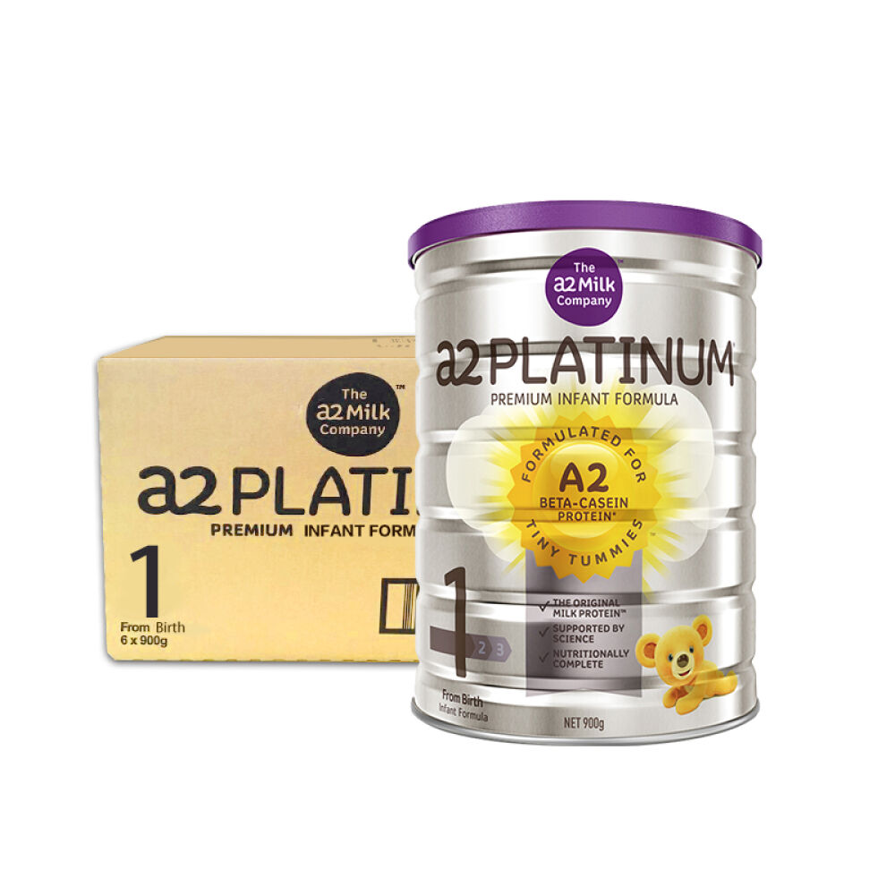 自营澳洲a2platinum白金版婴幼儿奶粉1段(0-6月)900g*66罐装