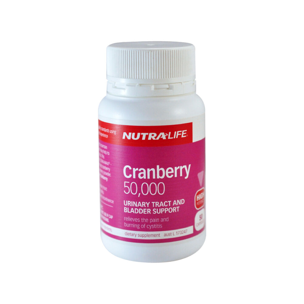 【全球购】新西兰直邮Nutralife纽乐蔓越莓精华胶囊高含量50000mg50粒蔓越莓精华胶囊高含量50000mg50粒