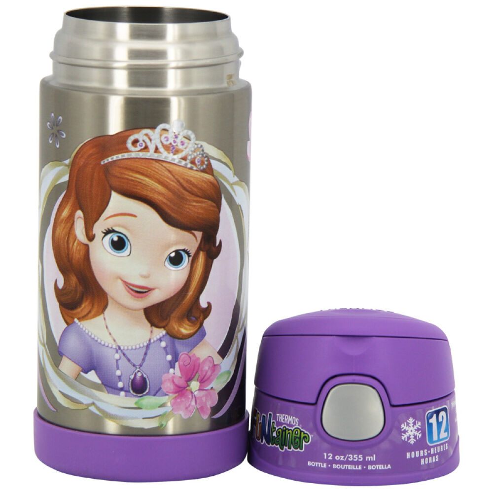 膳魔师thermos儿童保温杯吸管杯宝宝婴儿水壶小学生水杯355ml9-紫色-索菲亚355ml