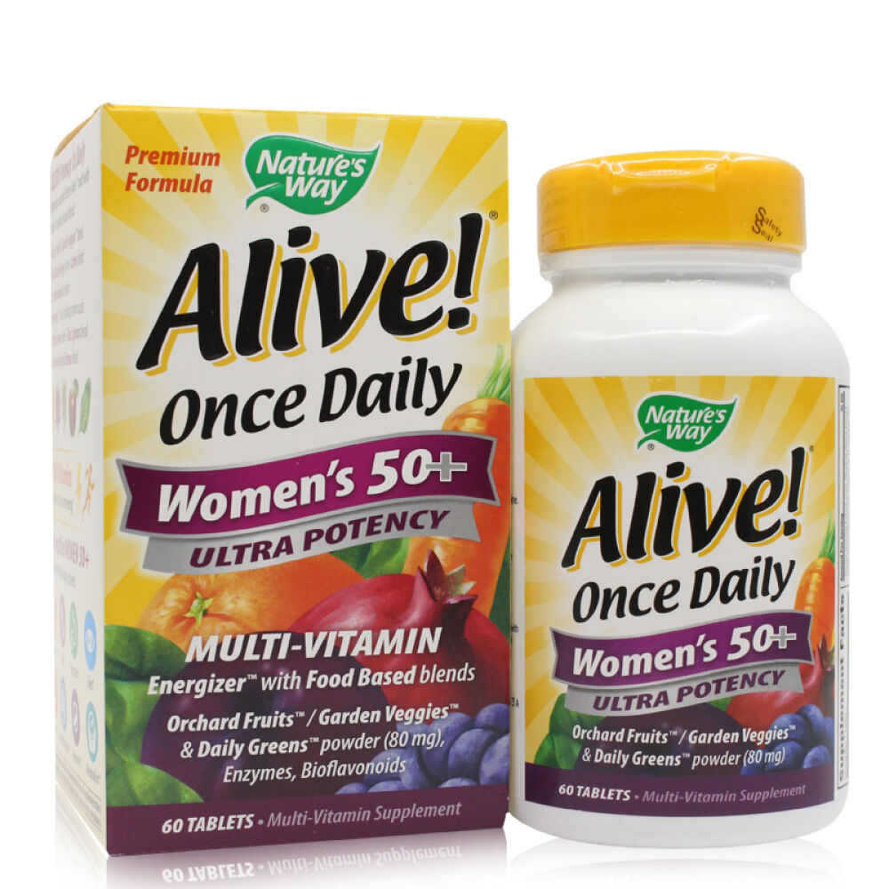 美国Nature’sWayAlive50岁中老年女性复合维生素矿物质60片4瓶