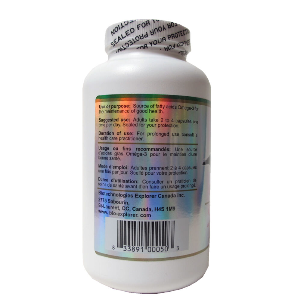 【全球购】加拿大直邮厂家授权加拿大原装BEC海豹油软胶囊正品500mg500粒500mg*500粒*2瓶