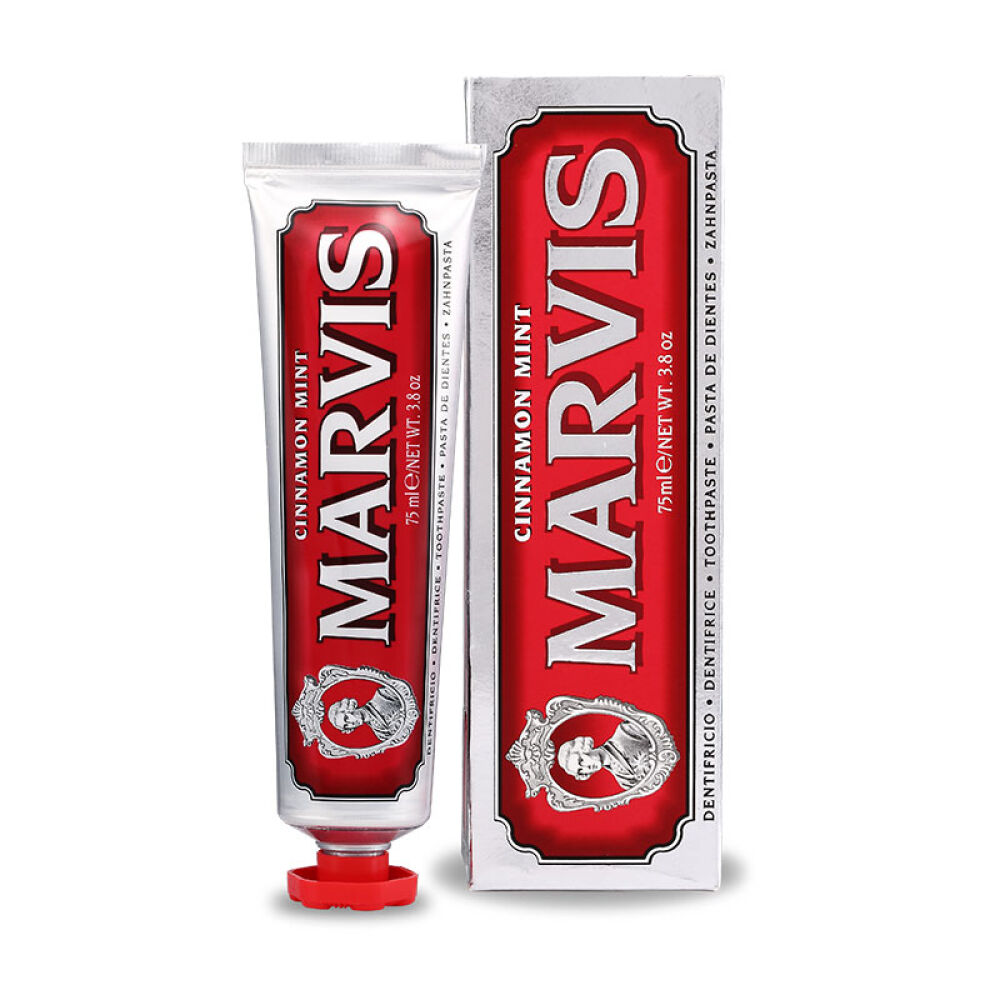 意大利MARVIS玛尔斯牙膏牙膏中的爱马仕75ml口腔清新口气多种味道红色肉桂薄荷