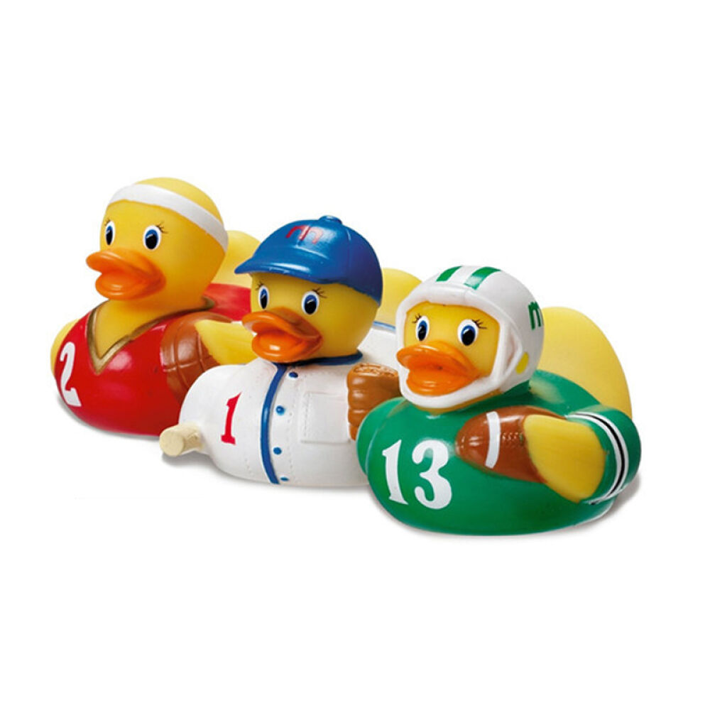 Munchkin麦肯奇迷你喷水小鸭子3个一组洗澡玩具女宝宝款