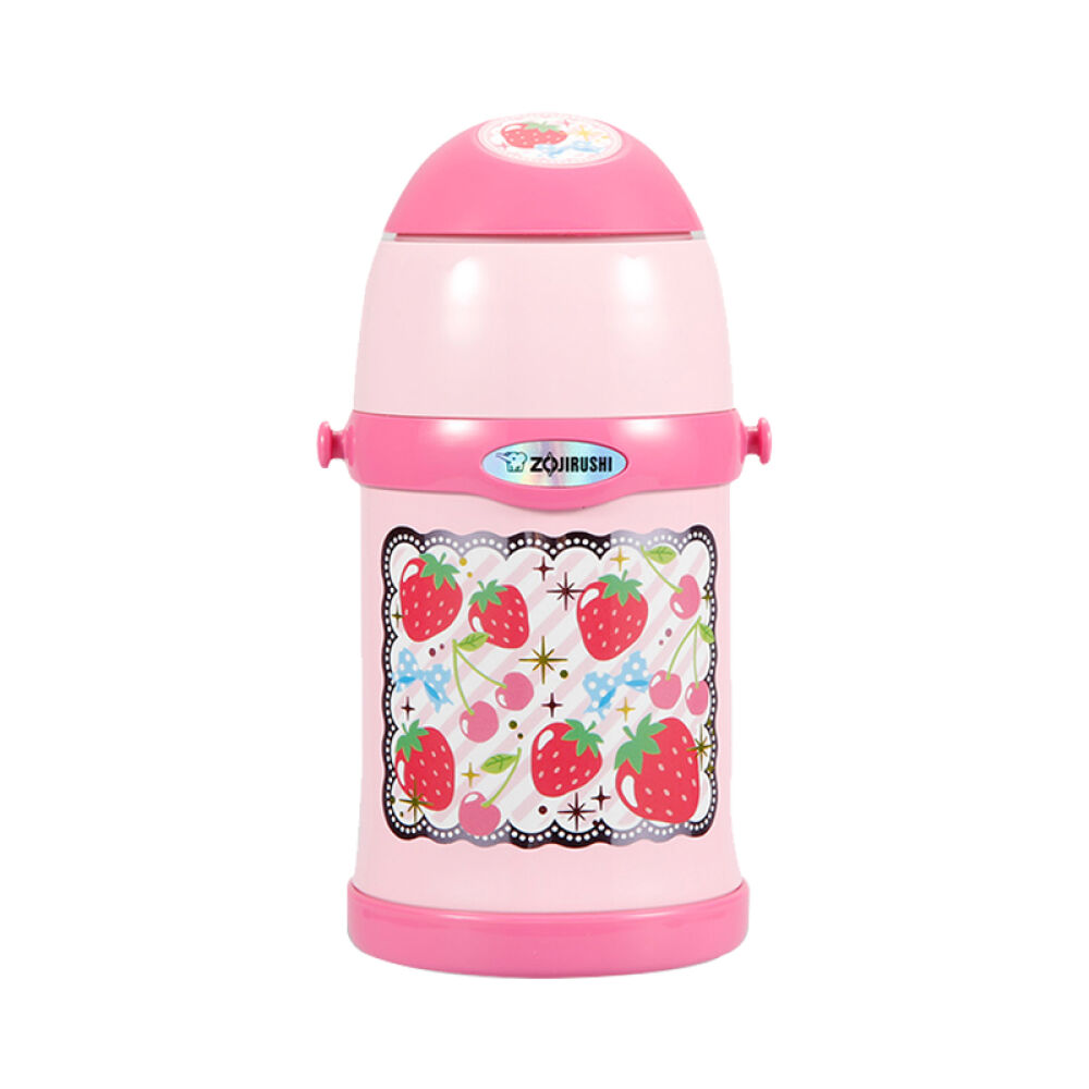 进口象印儿童吸管杯宝宝直饮杯保温杯保冷杯一杯两用（直饮、吸管）450ml粉色日本版