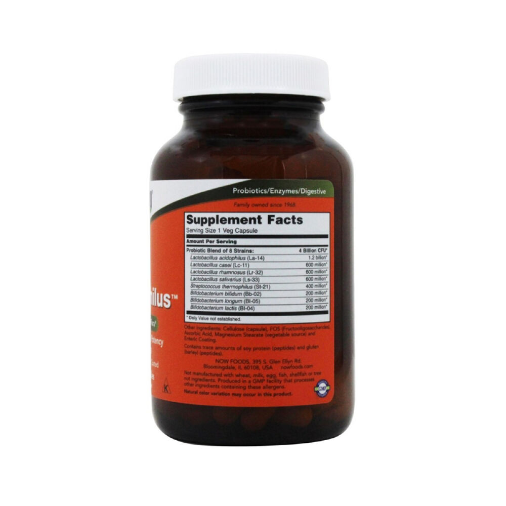 【美国正品直邮NOWFoods诺奥改善肠胃健康Gr8益生菌素食胶囊未定义120粒