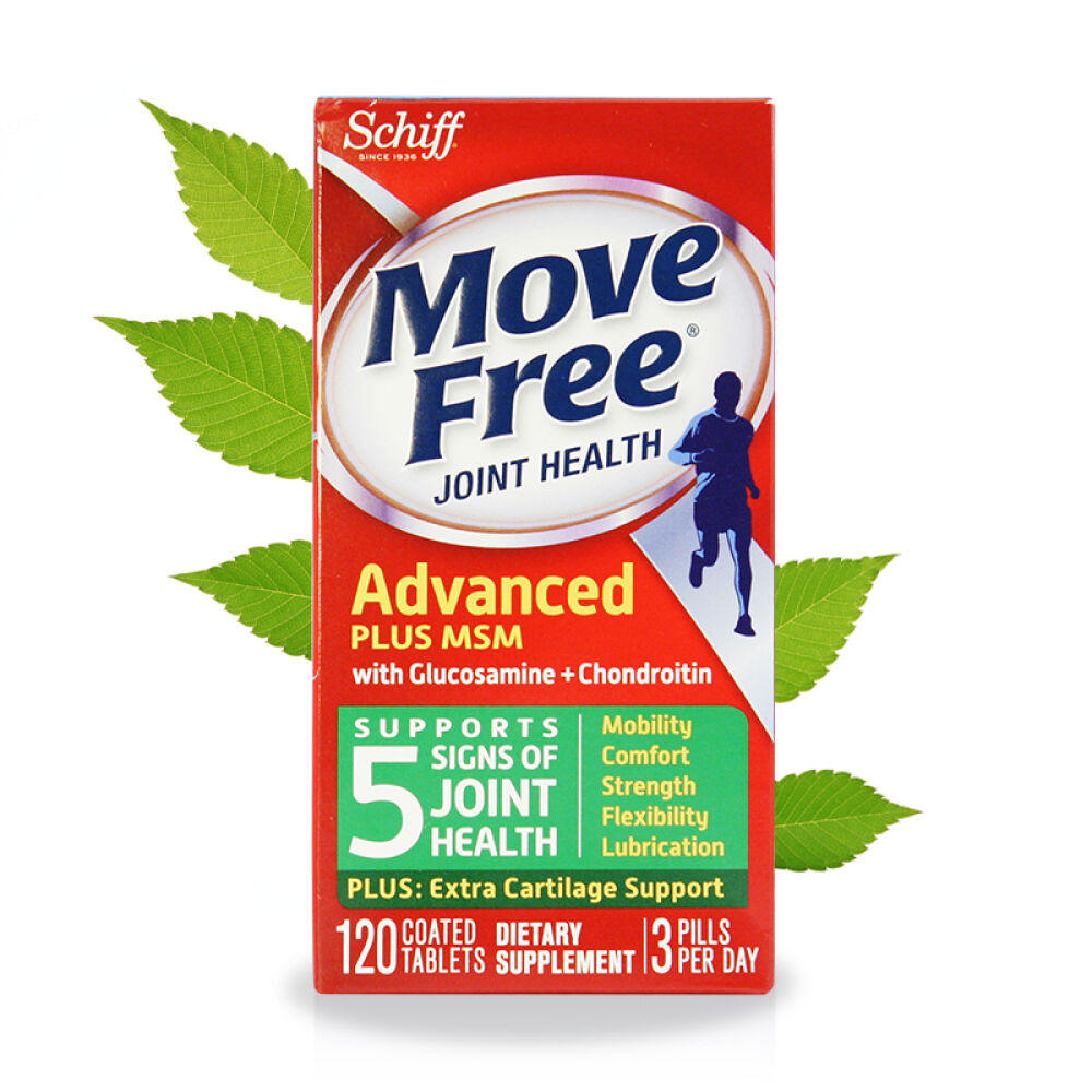 【全球购】美国SchiffMoveFree氨基酸葡萄糖维骨素保护关节120粒