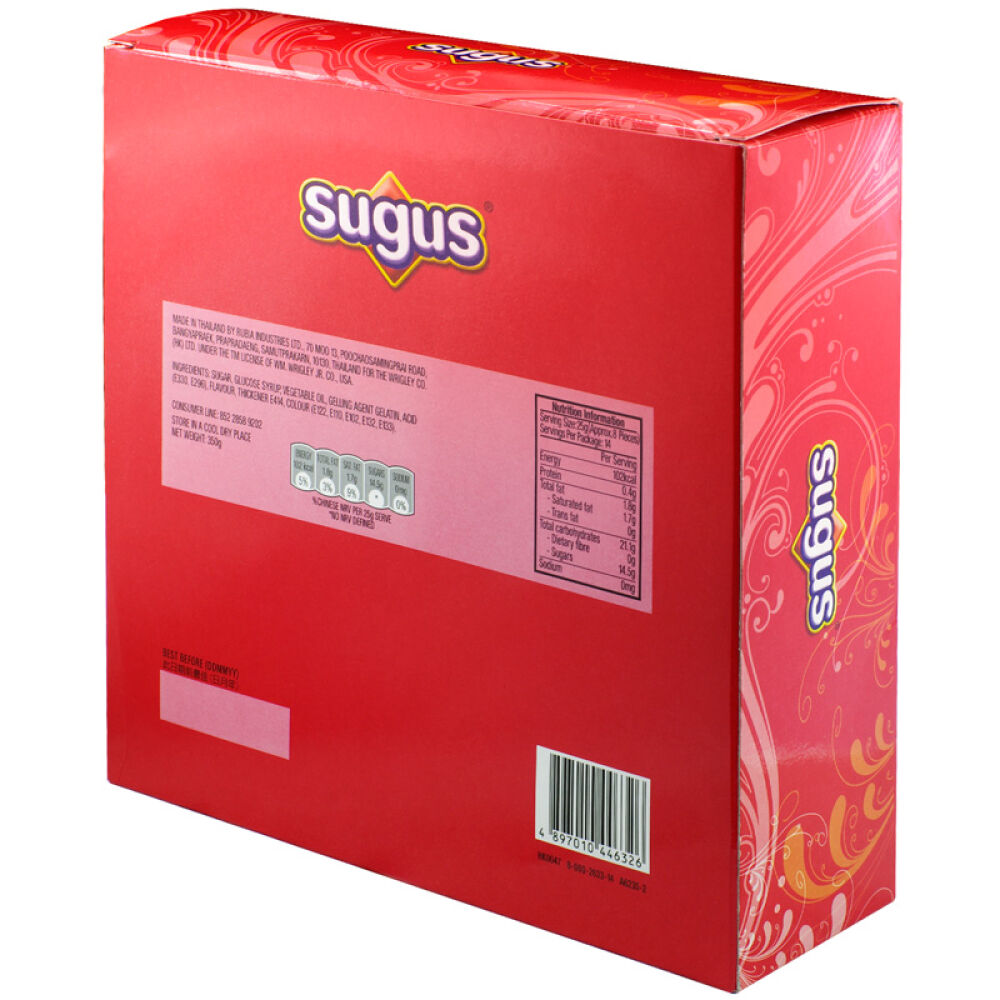 自营泰国进口Sugus瑞士糖果味软糖杂果味礼盒装350g