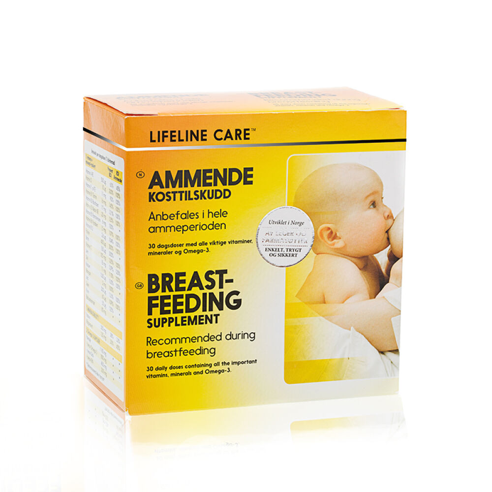 【官方授权】挪威进口lifelineCare哺乳期综合营养素钙片维生素片含DHA鱼油