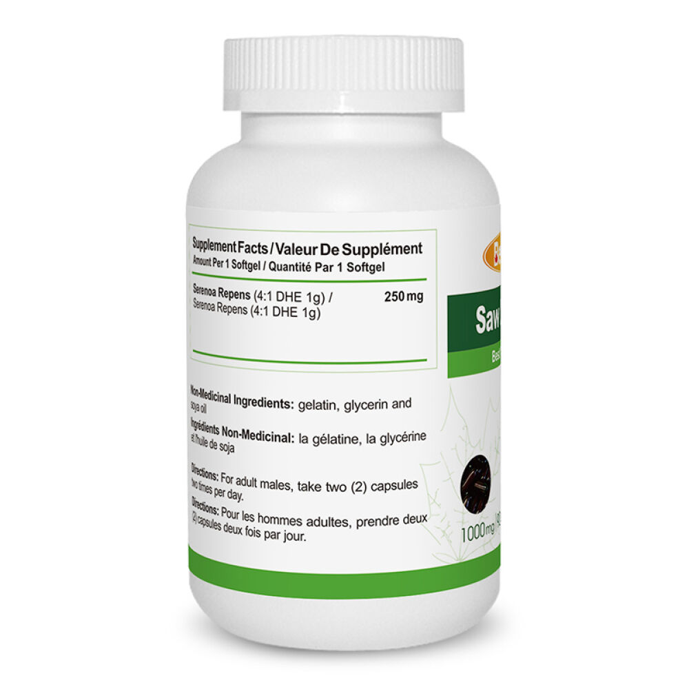 【全球购】倍合涵BNH锯棕榈胶囊90粒呵护男人泌尿系统适合司机等久坐者加拿大进口