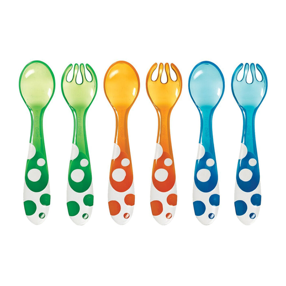 美国直邮Munchkin满趣健混合装叉子勺子组合6个装