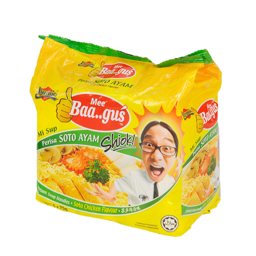 马来西亚进口Ibumie益福苏多鸡汤面375g*4袋