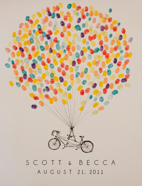 thumbprintballoon,weddingguestbookalternative,tandembike,custom