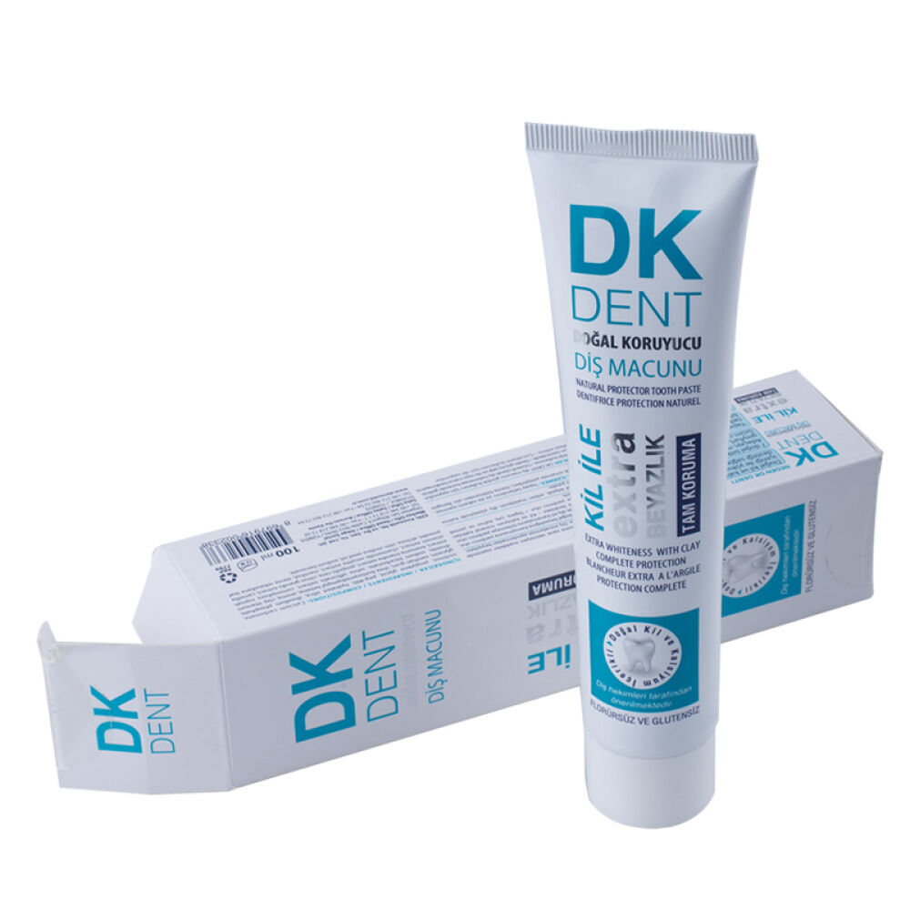 【全球购】Dermokil天然粘土进口牙膏美白牙膏牙齿美白原味105g