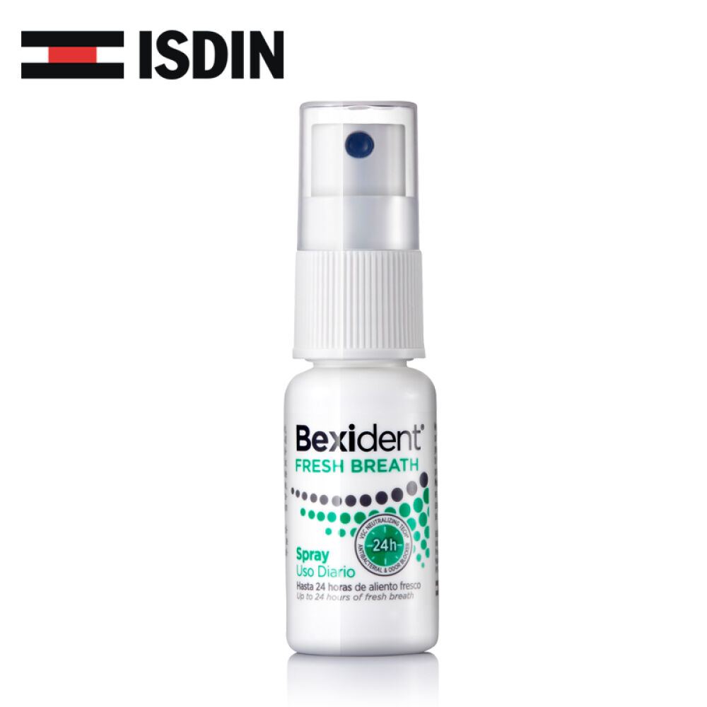 ISDIN怡思丁西班牙原装进口口气清新剂去口气口臭口腔异味漱口水口腔喷雾贝喜口气清新喷雾15ml*2