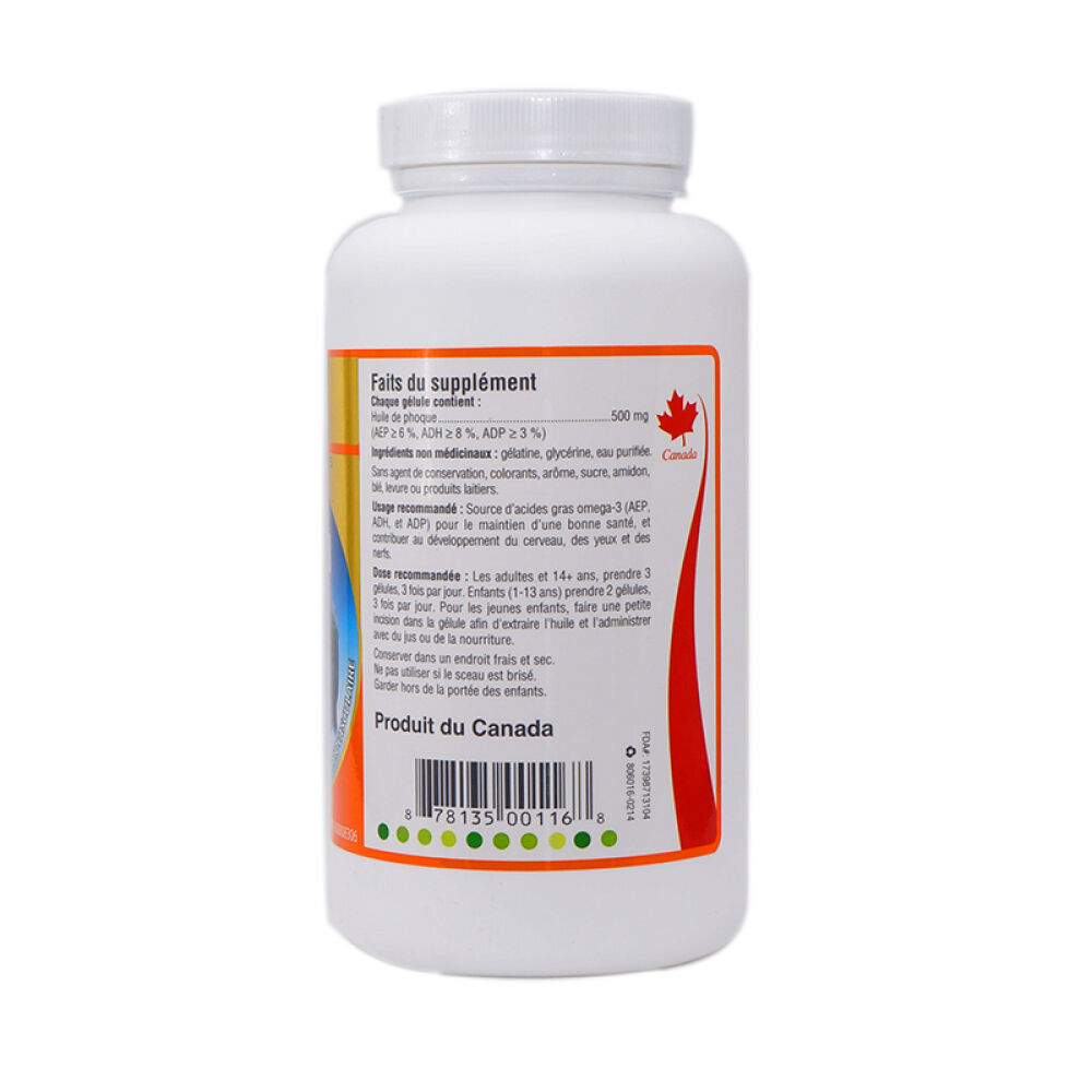 【全球购】【加拿大直邮】康加美Bill海豹油调节三高降血脂300粒1瓶装