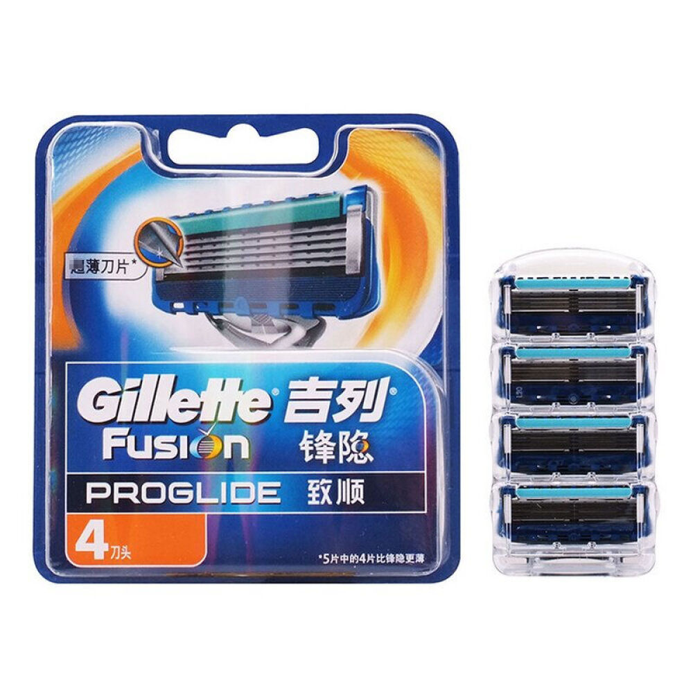 吉列(gillette)锋隐致顺手动剃须刀片含4刀头