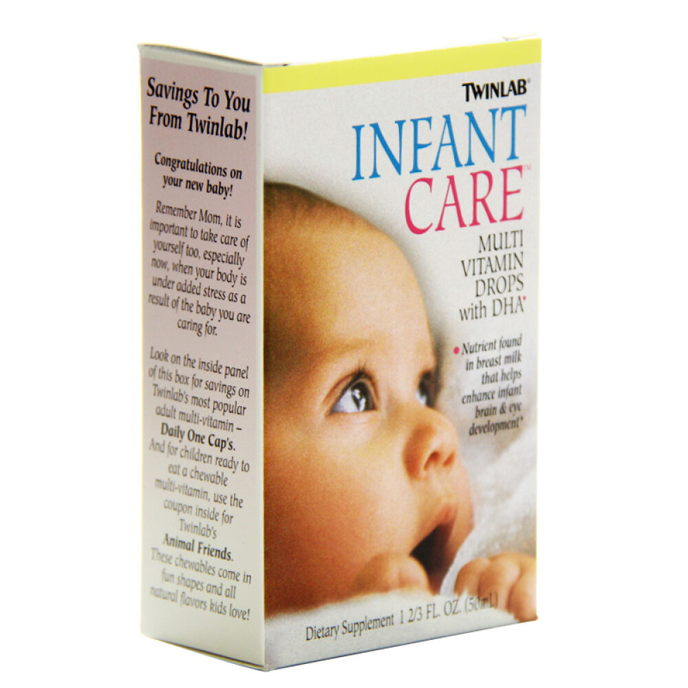 【全球购】美国原装Twinlab婴儿10种多种维生素DHA滴剂50ml1瓶装