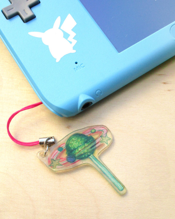 GreenCosmicLollipop(HandmadeShrinkCharm)