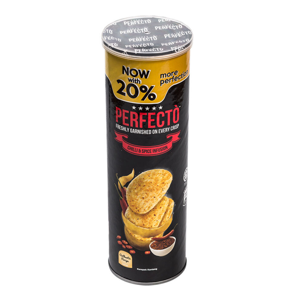马来西亚进口Perfecto香辣口味薯片120gx4罐