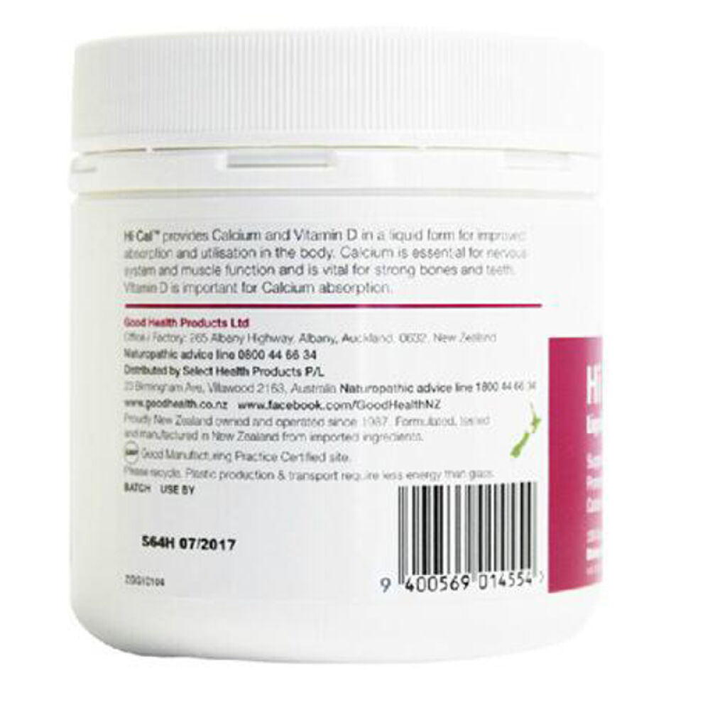 【全球购】新西兰GoodHealth好健康液体钙胶囊150粒补钙易吸收