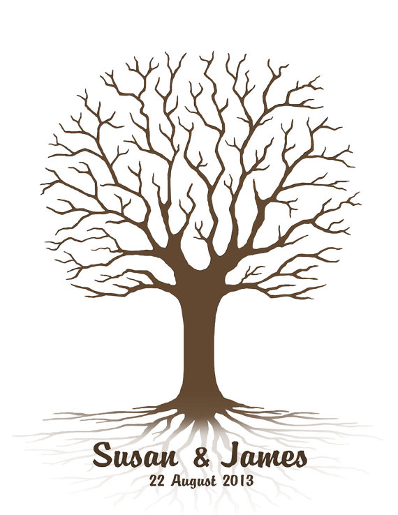 weddingguestbookalternative,familytree,customfingerprint
