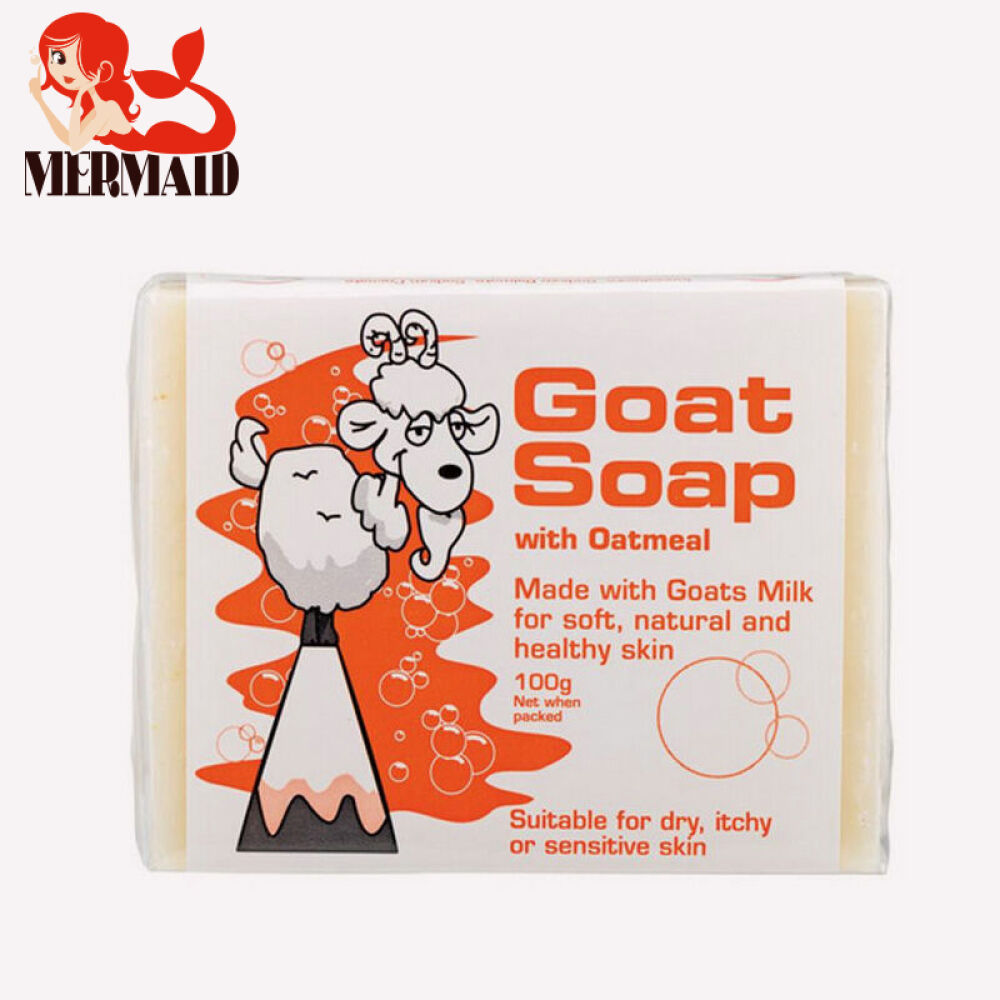 【美人鱼】GoatSoap手工羊奶洁面皂100g原味坚果麦卢卡蜂蜜燕麦椰子味澳洲原装橙色燕麦精华两个装