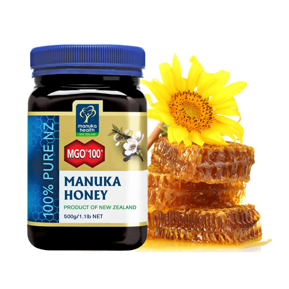 新西兰进口蜜纽康（ManukaHealth）蜂蜜高浓度麦卢卡+养胃护胃暖胃美容养颜MGO100+麦卢卡蜂蜜500g