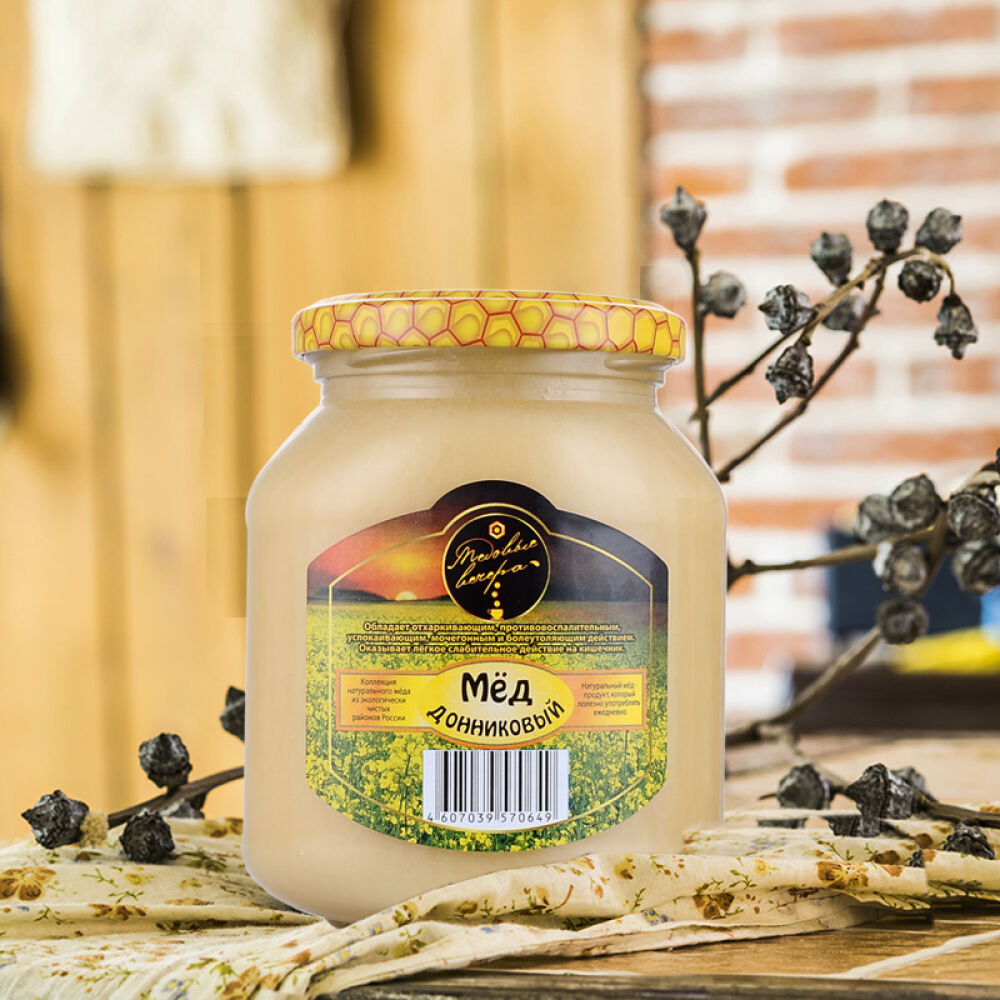 俄罗斯原装进口蜂蜜蜂蜜晚宴天然野生椴树蜜洋槐蜜百花蜜500g草木樨蜜500g玻璃瓶(0649)
