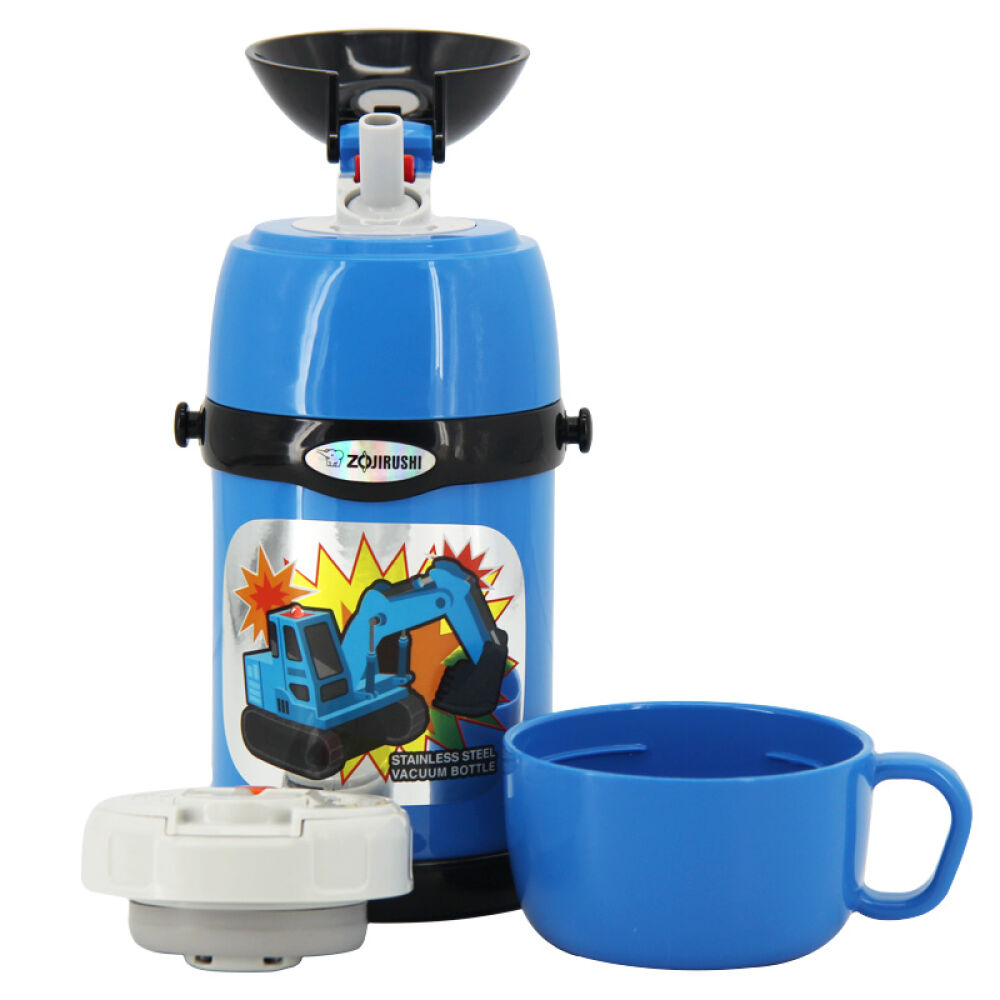 日本代购进口象印不锈钢吸管杯SC-ZS45宝宝两用450ml儿童保温水壶泰国版蓝色