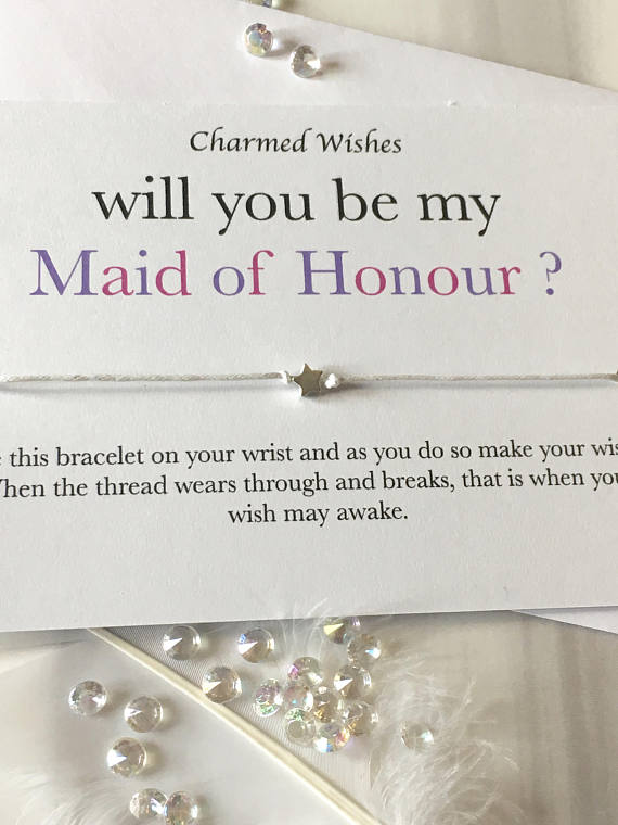 willyoubemymaidofhonour,starwishbracelet,maidofhonourcard,chief