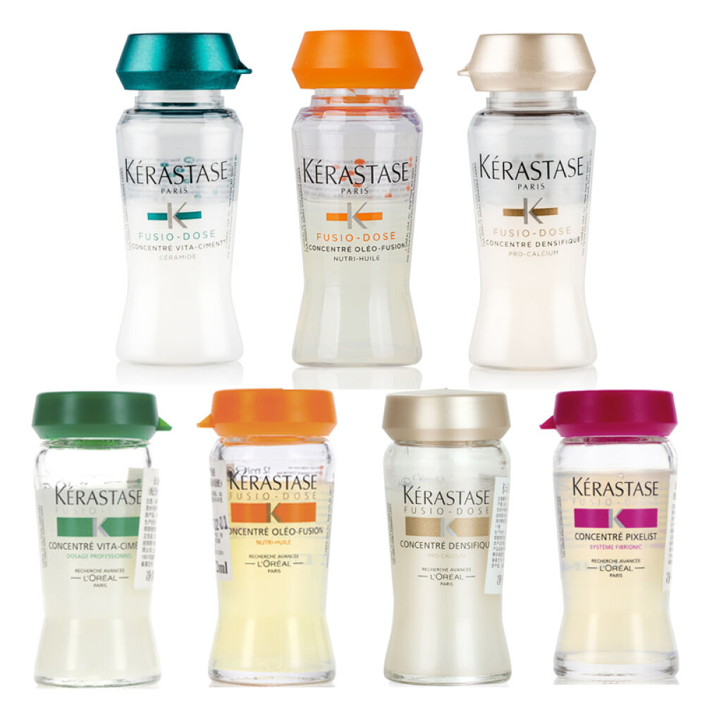 卡诗（KERASTASE）精华液活力胶修复滋养防脱喷雾免洗海外直邮卡诗顺柔精华液12ml*15支