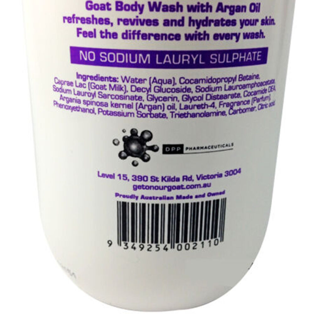 澳洲直邮山羊奶GoatSoap羊奶滋润保湿身体乳澳洲原装进口摩洛哥坚果味山羊奶沐浴露500ml1瓶