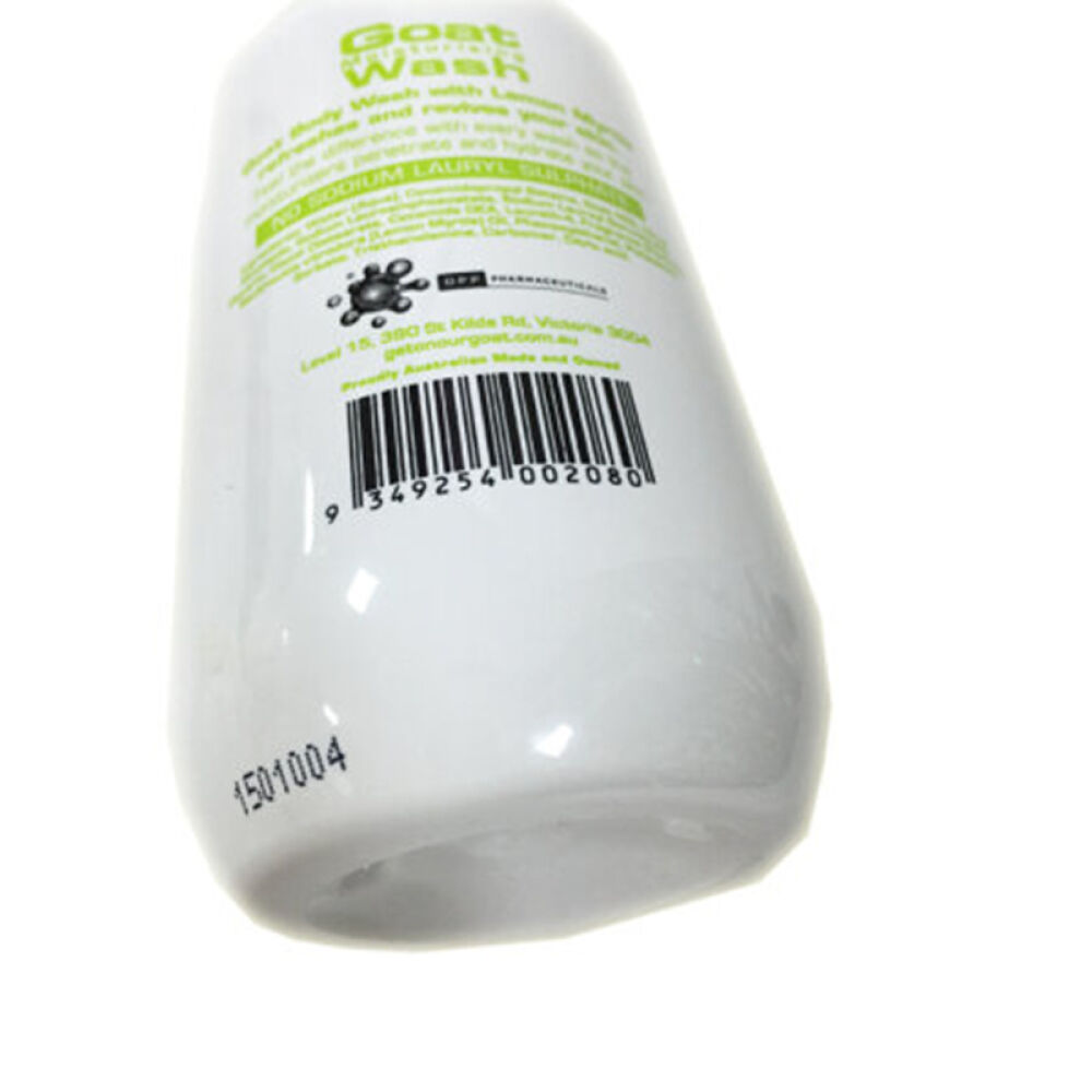 澳洲直邮山羊奶GoatSoap羊奶滋润保湿身体乳澳洲原装进口柠檬香桃叶味山羊奶沐浴露500ml1瓶