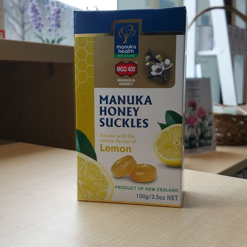 ManukaHealth蜜纽康蜂蜜柠檬胶润喉糖100g保健食品