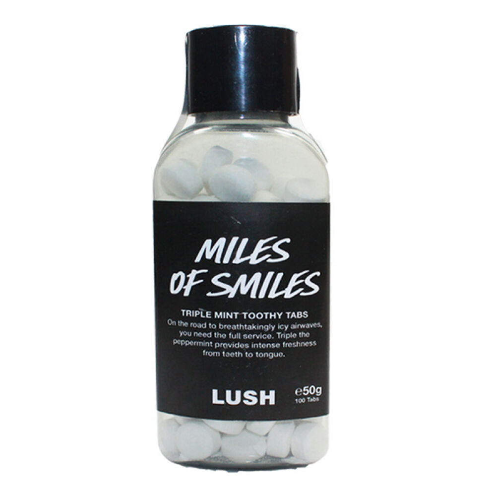 包邮LUSH露诗牙齿清洁固体牙膏颗粒50gmilesofsmiles微笑牙膏粒
