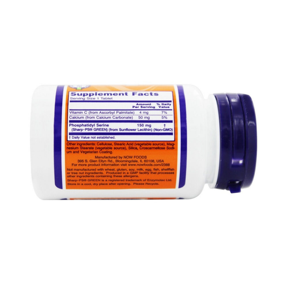 【美国正品直邮】NOWFoods诺奥促进学习记忆能力平衡情绪磷脂酰丝氨酸片剂未定义60片