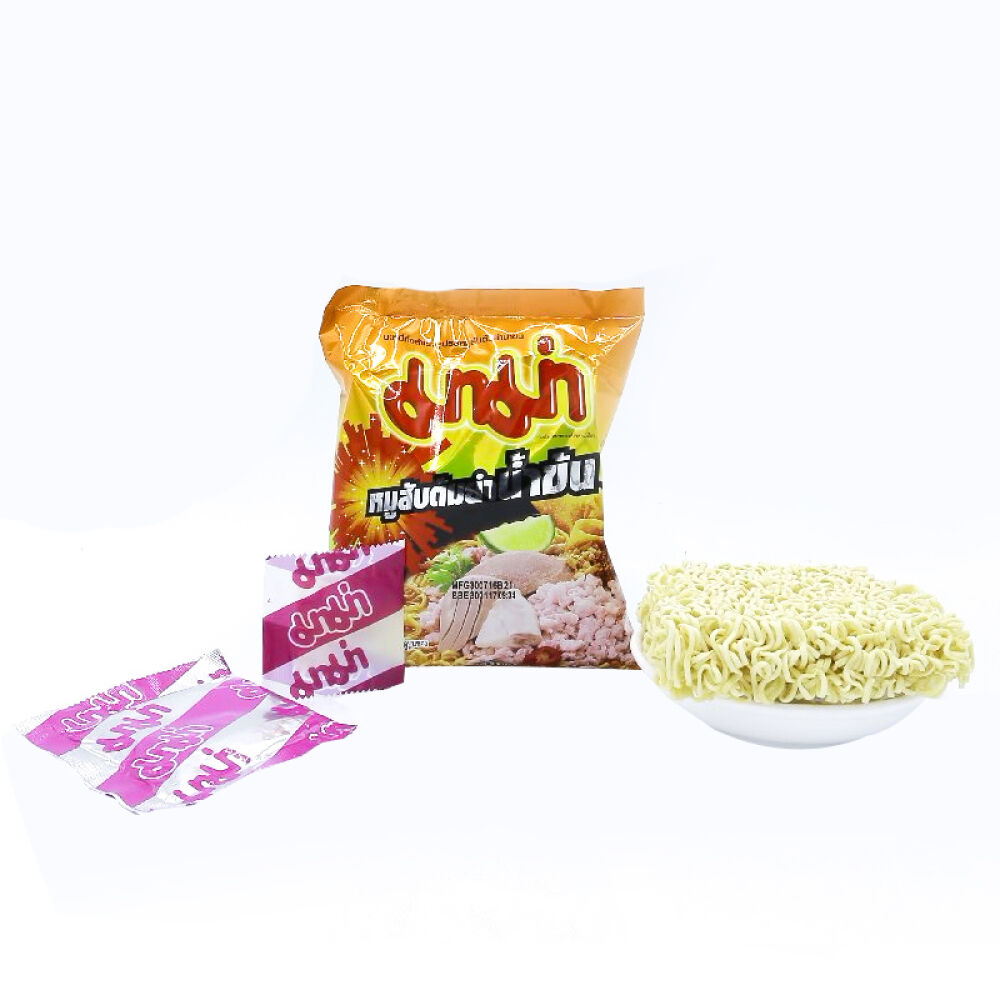 泰国MAMA妈妈冬阴功绿咖喱泡面量贩装酸辣肉沫10*60g