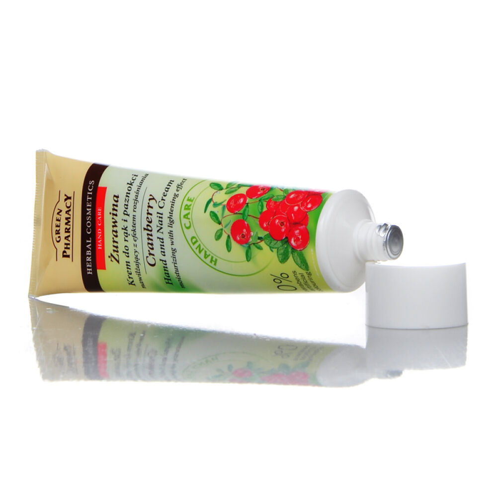 波兰原装进口GreenPharmacy草本滋养护手美甲霜100ml男女适用蔓越莓水嫩滋养修护护手美甲霜